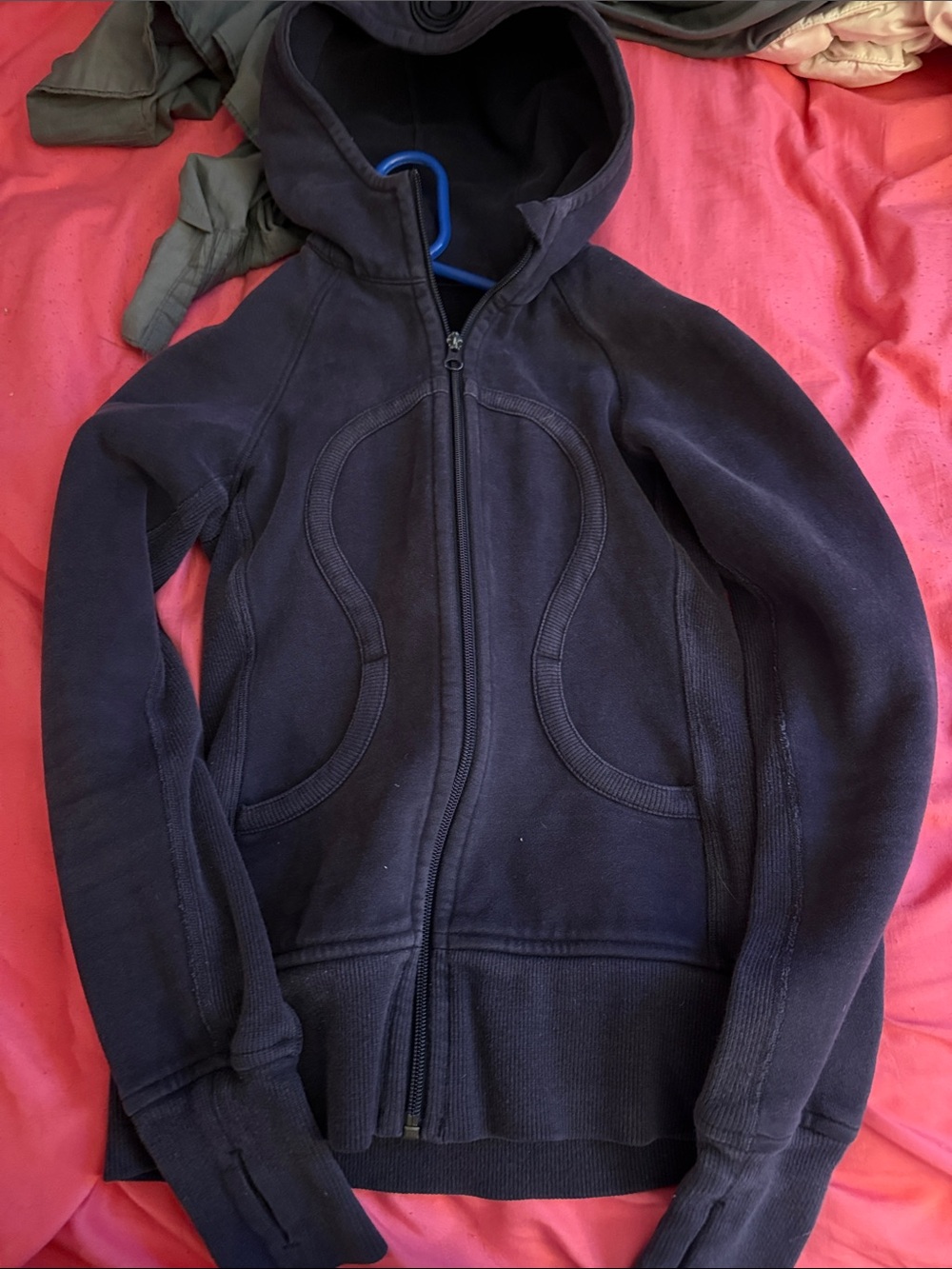 Lululemon Navy Hooded Zip-Up Sweatshirt